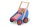 Puppenwagen aus Holz BLAU inkl Kissen und Decke