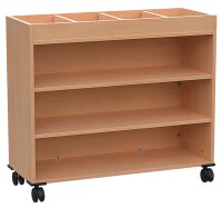 Mobiles Bücherwagen nur einseitig nutzbar