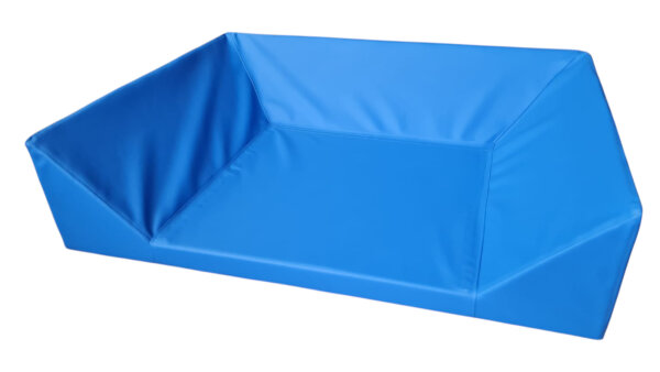 Wickeltischauflage mit Schutzkanten 101 cm x 25 cm Aufkantung blau