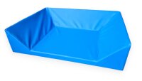 Wickeltischauflage mit Schutzkanten 101 cm x 25 cm Aufkantung blau