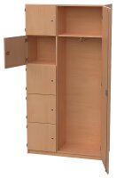 Garderobenschrank mit 5 abschließbaren Fächern