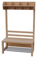 Komplettgarderobe mit Alu Rost 80 cm 4 Plätze