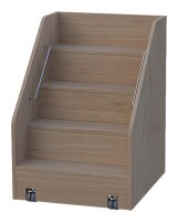 fahrbare Wickeltischtreppe für Wickelkommoden mit Edelstahl Griffstangen