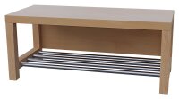 Garderobenbank Stollenbauweise mit Schuhrost aus Alu 80 cm