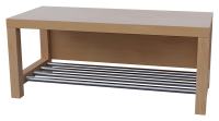 Garderobenbank Stollenbauweise mit Schuhrost aus Alu 80 cm