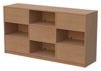 Raumteilerschrank wechselseitig offen