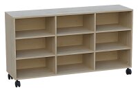 fahrbarer Raumteilerschrank 3 x 2 Fachböden