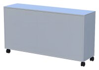 fahrbarer Raumteilerschrank 3 x 2 Fachböden