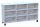 fahrbarer Raumteilerschrank 3 x 2 Fachböden