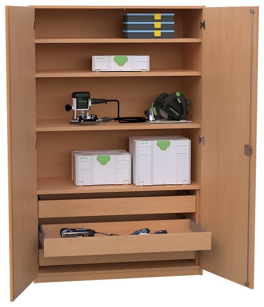 Materialschrank Werkraumschrank mit 3 Frontauszügen