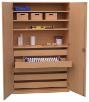 Materialschrank Werkraumschrank mit 5 Frontauszügen
