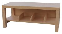 Stollen-Garderobenbank mit Schuhrost 80 cm