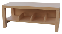 Stollen-Garderobenbank mit Schuhrost 80 cm