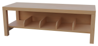 Stollen-Garderobenbank mit Schuhrost 100 cm