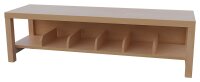 Stollen-Garderobenbank mit Schuhrost 120 cm