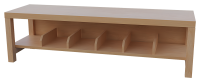 Stollen-Garderobenbank mit Schuhrost 120 cm