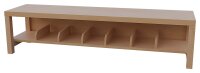 Stollen-Garderobenbank mit Schuhrost 140 cm