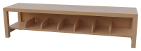 Stollen-Garderobenbank mit Schuhrost 140 cm