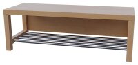 Garderobenbank Stollenbauweise mit Schuhrost aus Alu 100 cm