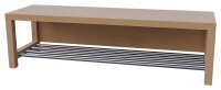 Garderobenbank Stollenbauweise mit Schuhrost aus Alu 120 cm