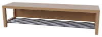 Garderobenbank Stollenbauweise mit Schuhrost aus Alu 140 cm