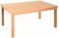 Kleinkindstuhl mit Armlehnen + Holztisch 120 x 80 cm 7 er Set