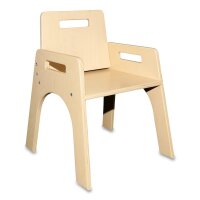 Kleinkindstuhl mit Armlehnen + Holztisch 120 x 80 cm 7 er Set