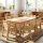 Kleinkindstuhl mit Armlehnen + Holztisch 120 x 80 cm 7 er Set
