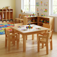 Gruppenraumset Kindersitzgruppe Tisch 70 x 60 x 52 cm mit...