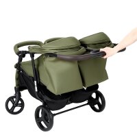 Krippenwagen Geschwisterwagen Adventure Olivgrün 2-Sitzer