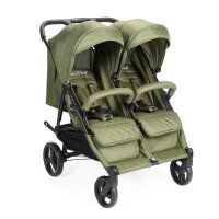 Krippenwagen Geschwisterwagen Adventure Olivgrün 2-Sitzer