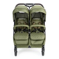Krippenwagen Geschwisterwagen Adventure Olivgrün 2-Sitzer