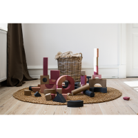 Baby Schaumstoffbausteine Altrosa 52-tlg