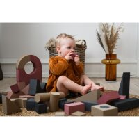Baby Schaumstoffbausteine Altrosa 52-tlg