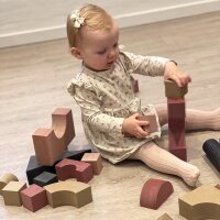Baby Schaumstoffbausteine Altrosa 52-tlg