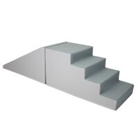 Bewegungslandschaft Treppe und Rutsche grau