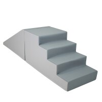 Bewegungslandschaft Treppe und Rutsche grau