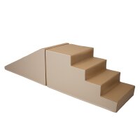 Bewegungslandschaft Treppe und Rutsche sand