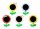 Outdoortafeln Blumen 5er Set