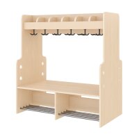 Doppel Garderobenbank 16 Plätze