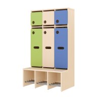 Komplettgarderobe Türe 3 Plätze mit...