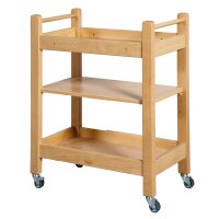 Bücherwagen Servierwagen aus Massivholz