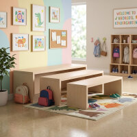 Stapelbänke Kindergarten Sitzbänke 3 er Set