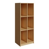 Birke Schultaschenschrank Ranzenregal 6 Fächer 3...