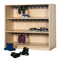 Stiefelregal für 15 Schuhe pro Fach Schwerentflammbar
