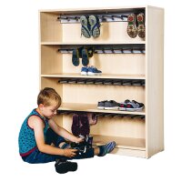 Stiefelregal für 20 Schuhe pro Fach Schwerentflammbar