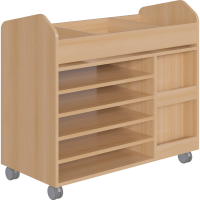 Kreativwagen Bastelwagen fahrbar mit Boxen