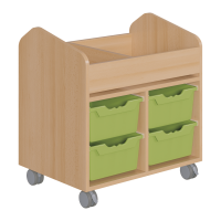 Bastelwagen Kreativwagen fahrbar mit Boxen