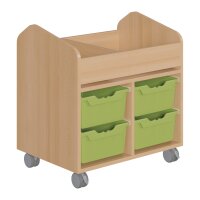 Bastelwagen Kreativwagen fahrbar mit Boxen