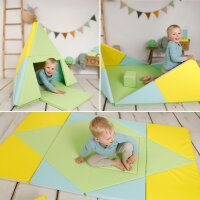 3-in-1 Spielmatte faltbar zu Tipi-Zel oder Boot